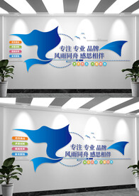 企业品牌励志文化墙