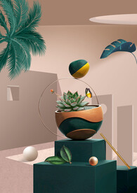 现代简约花瓶装饰画