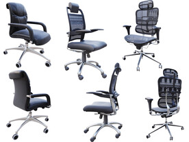 皮质办公椅组合