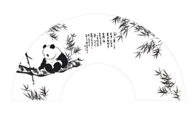 熊猫扇子