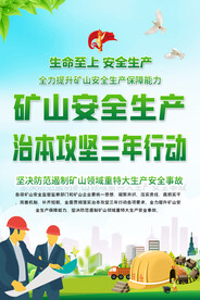 矿山安全生产宣传海报
