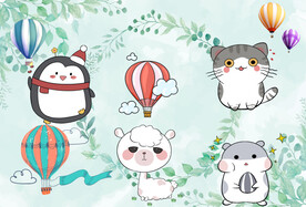 卡通可爱背景墙