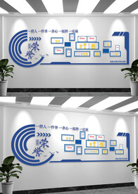 简约企业荣誉文化墙