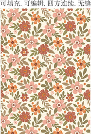 服装印花  植物花卉图案