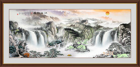 高山流水山水风景