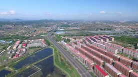 城市公路小区航拍