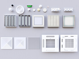 应急灯及格栅灯组合