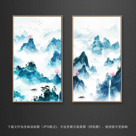 山水水墨装饰画