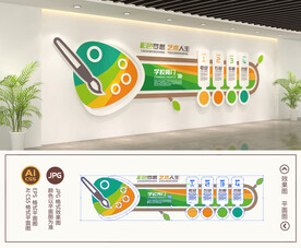 美术绘画文化墙