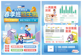 少儿托管托育招生海报宣传单