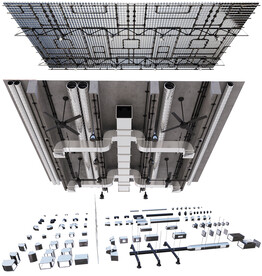 顶部管道构件组合