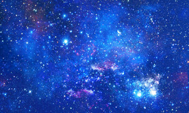 蓝色星空星云背景图