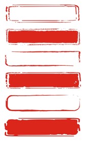 中式中国风红色印章横向边框