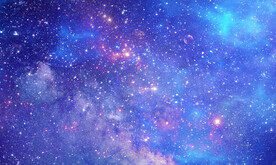 蓝色宇宙星空背景墙