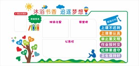 沐浴书香追逐梦想班级文化墙