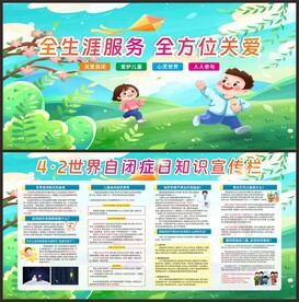 4·2世界自闭症日知识宣传栏