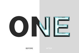 蓝色冰川字样式