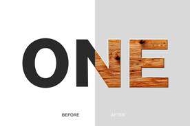 木纹立体字样式