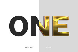 发光金属字样式