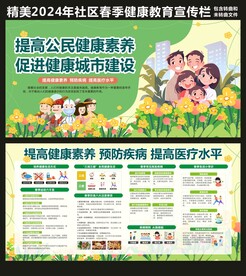 2024社区春季健康教育宣传栏