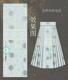 玉佩团扇汉服马面裙