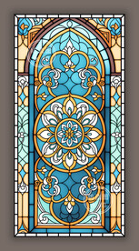 阿拉伯风情蒂凡尼教堂彩晶玻璃