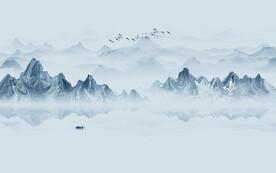 意境水墨山水画