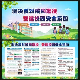 坚决反对校园欺凌宣传栏