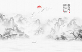 新中式禅意山水画