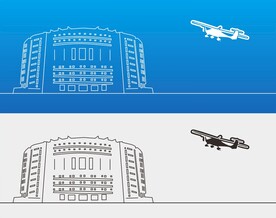 沈阳航空航天大学建筑插画