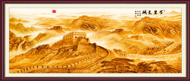 金色长城国画