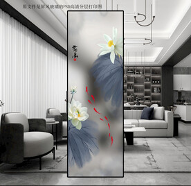 高清分层透明底平开门打印图