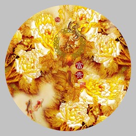 金色牡丹装饰画