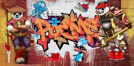 欧美风街头涂鸦餐饮酒吧背景墙