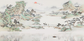 新中式水墨山水画