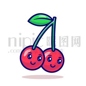 可爱卡通樱桃