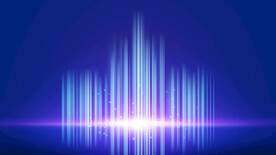 通用蓝色闪亮光线科技背景