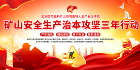 矿山安全生产标语展板