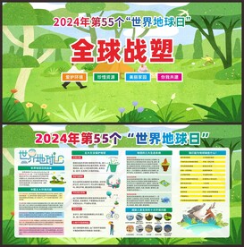 2024世界地球日知识宣传栏