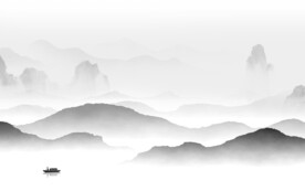 客厅 灰色高清山水 TiF分层