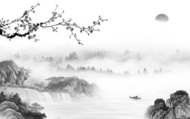 高档 灰色高清山水 TiF分层