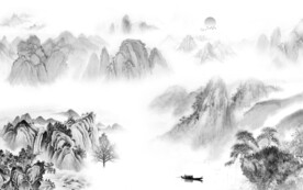 高清 新品中式山水 TIF分层