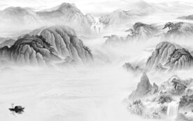 新款 最新中式山水 TIF分层