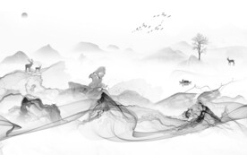 最新 简约灰色山水 TiF分层