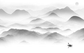 现代 高档灰色山水 TiF分层