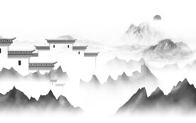 意境 简约灰色山水 TiF分层