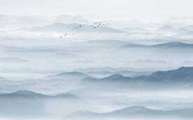 山水水墨画风景图