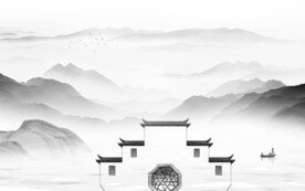 高雅 新传灰色山水 TIF分层