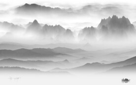 高雅 高端灰色山水 TIF分层