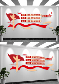 社会主义核心价值观文化墙